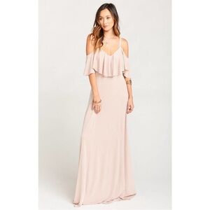 NWT Show Me Your MuMu Shimmering Pink Gown size small